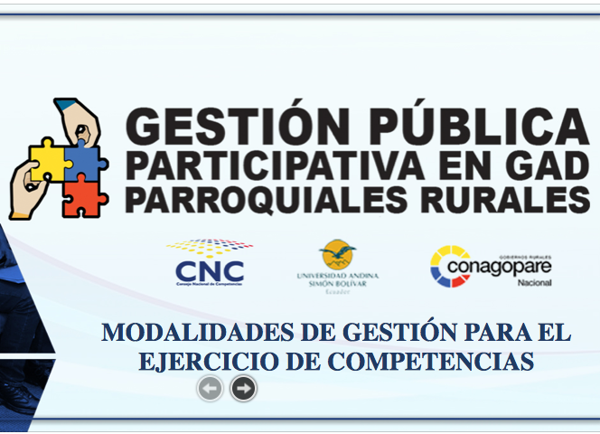 TALLER: PARTICIPACIÓN CIUDADANA Y COMPETENCIAS EXCLUSIVAS DE GAD PARROQUIALES RURALES